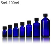 5-100ml blue glass bottle