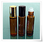 Amber glass roll-on bottle